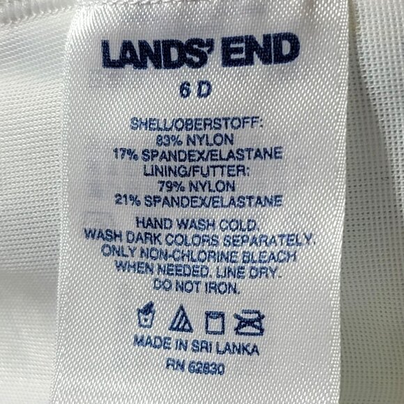 Lands End Lemon One Piece Swimsuit Tummy Control Twist Front Sz 6D - Picture 11 of 13